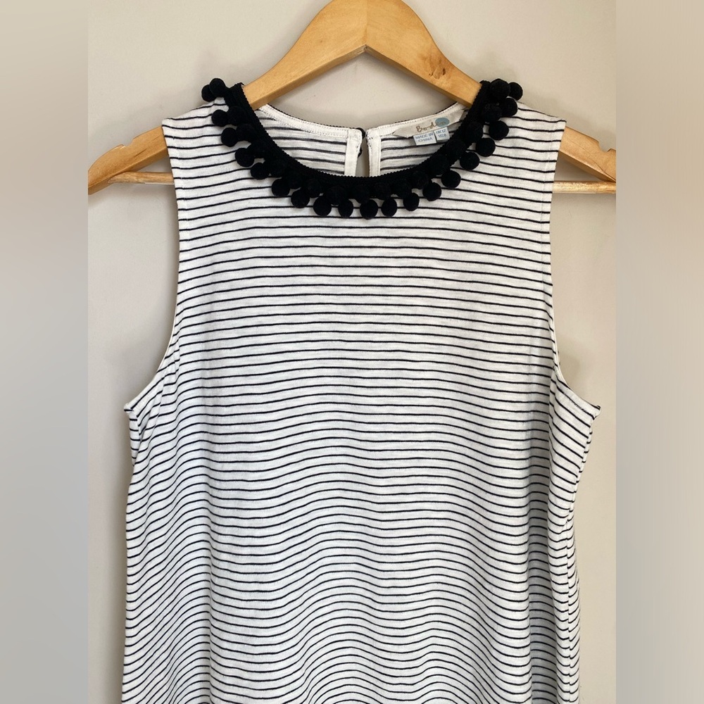 Boden White and Black Striped Sleeveless Beach Top - Picture 5 of 8